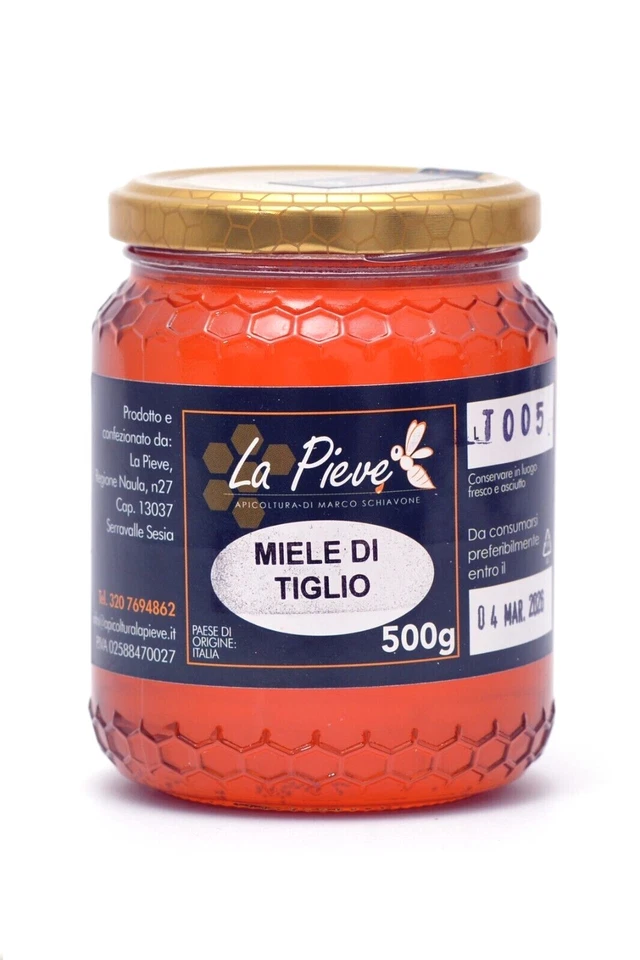 APICOLTURA LA PIEVE Miele di Tiglio Italiano , Piemonte, Zona di produzione Prealpi Biellesi.