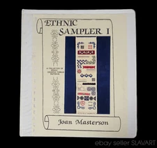 Ethnic Embroidery Pattern Book folk art sampler Hardanger Palestinian Ukrainian