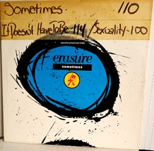Erasure Sometimes 12" Vinyl 1987 33rpm Maxi Single Sire Records Cat# 0 20614 VG