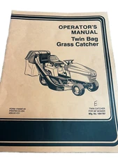 SIMPLICITY TWIN BAG GRASS CATCHER MANUAL FOR 38" MOWER 1691767