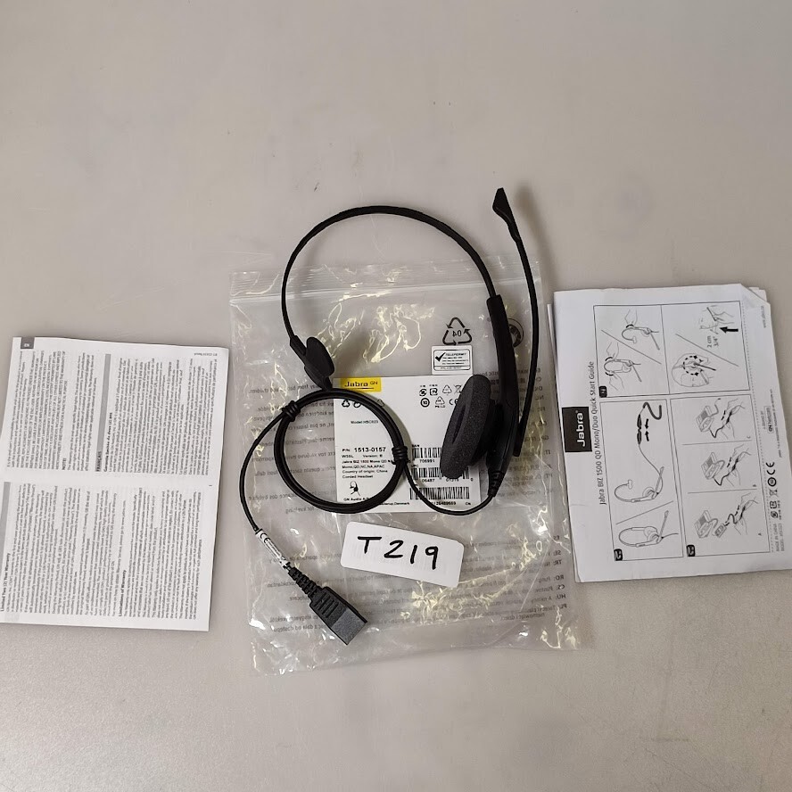 Jabra BIZ 1500 Headset, Mono, Quick Disconnect, Wired, 1513-0157