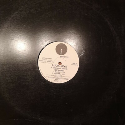 Alicia Keys    A Woman's Worth (The Remix), Vinyl 12'' Promo Rar