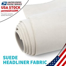Beige Suede Headliner Fabrics Foam Backed 78"x60" Ceiling Replace Material