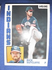 1984 O-Pee-Chee Rick Sutcliffe Cleveland Indians #245 MVP HOF MLB