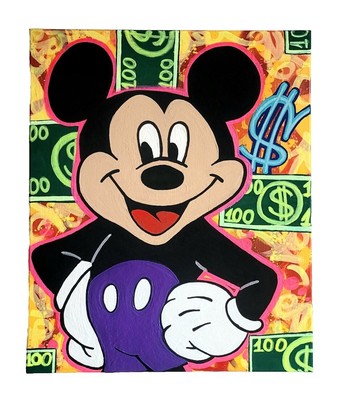 60x50 Picture Painting Mickey Mous Painting Art Original Hand Painted Disney ACRYLIC