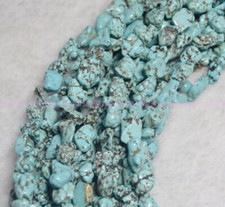 Natural Turquoise 6-10MM 100 Real Gemstone Nugget Loose Beads Strand 15" AA