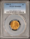 1941-S 1c Lincoln Head Wheat Cent MS 66 Red PCGS # 82919715 + Bonus
