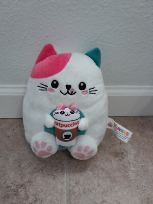 Yummeez Catpuccino Coffee Cat Peek-A-Boo Toys White Plush