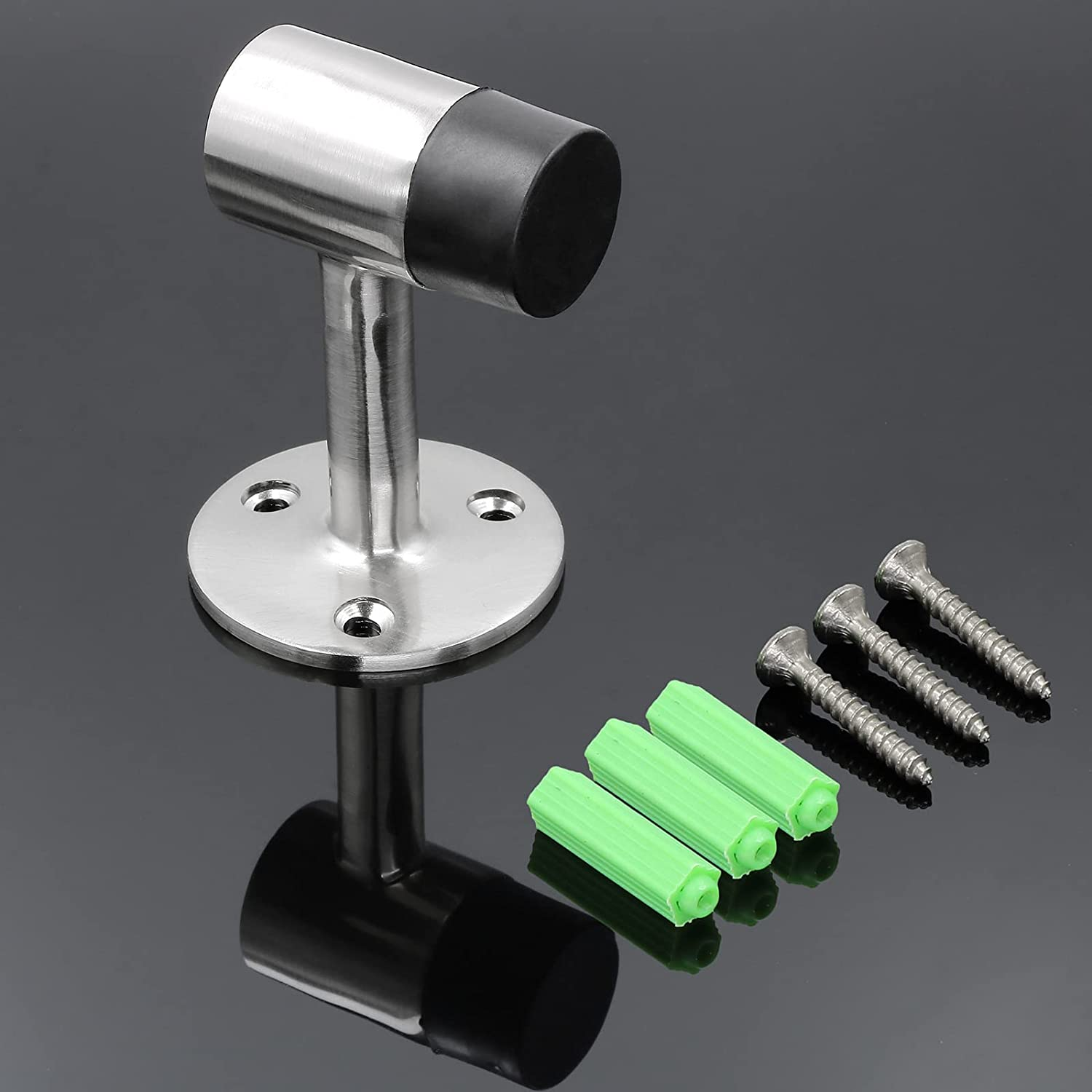 Masendelk Floor Mount Door Stopper Heavy Duty Door Stop Brushed Nickel Doorstop eBay