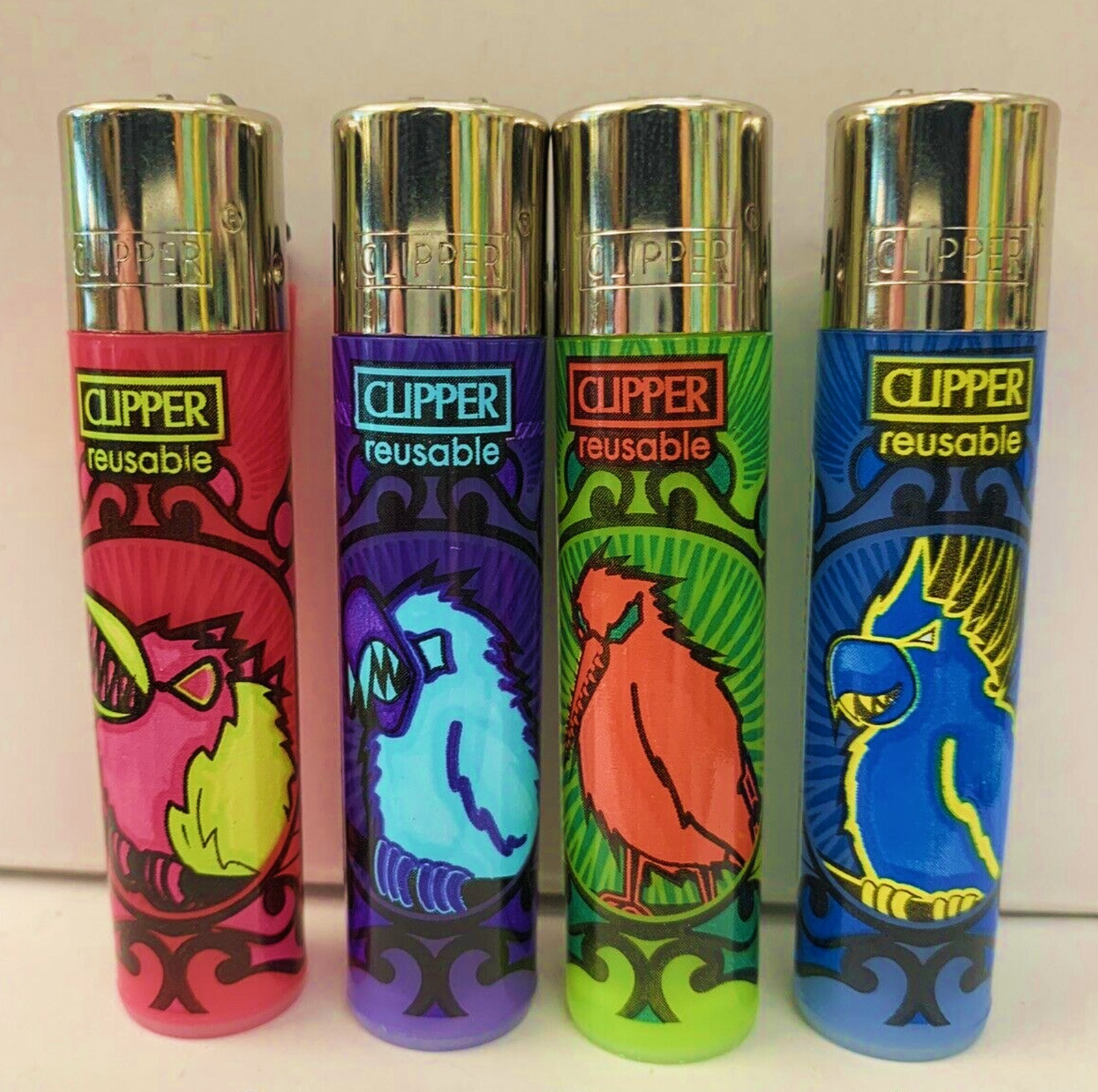 Psychopath Birds RARE Clipper Lighters Funny Cool 420 Clippers Lighter