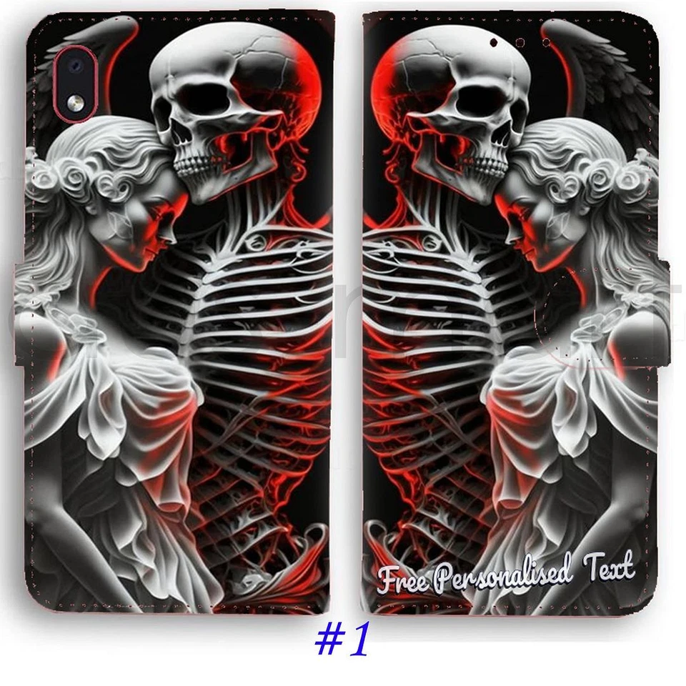 Funda de teléfono con texto personalizada para Huawei G8/Mate 40/30/20/10/9/8 - Diseño de calavera Foto 2 de 4