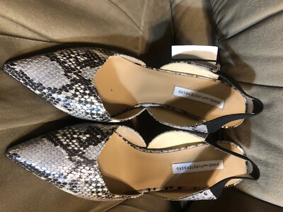 Diane von Furstenberg Women s Heels   Made in Italy   Snake Print Slingback Pump