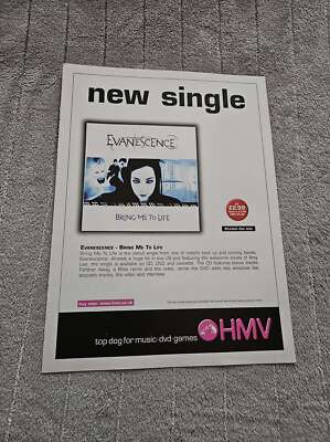 FPOT135 MAGAZINWERBUNG 11X8'' EVANESCENCE: ERWECK MICH ZUM LEBEN