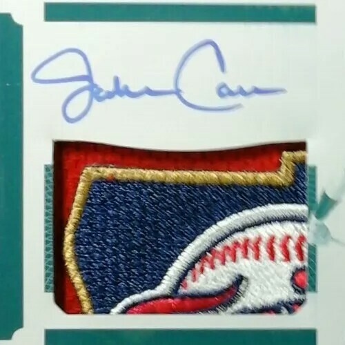 2019 NATIONAL TREASURES JAKE CAVE RPA RC PATCH AUTO PRINTING PLATE TRUE 1/1 - Picture 2 of 2