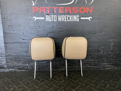 10-12 RANGE ROVER FRONT LEFT & RIGHT SEAT HEADRESTS TAN LEATHER | eBay
