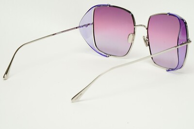 Tom Ford Toby-02 TF901 Sunglasses (Silver Frame, Purple Gradient Lenses) - Tom Ford Sunglasses Toby-02 Pink Violet Silver Side Shields  main image 2