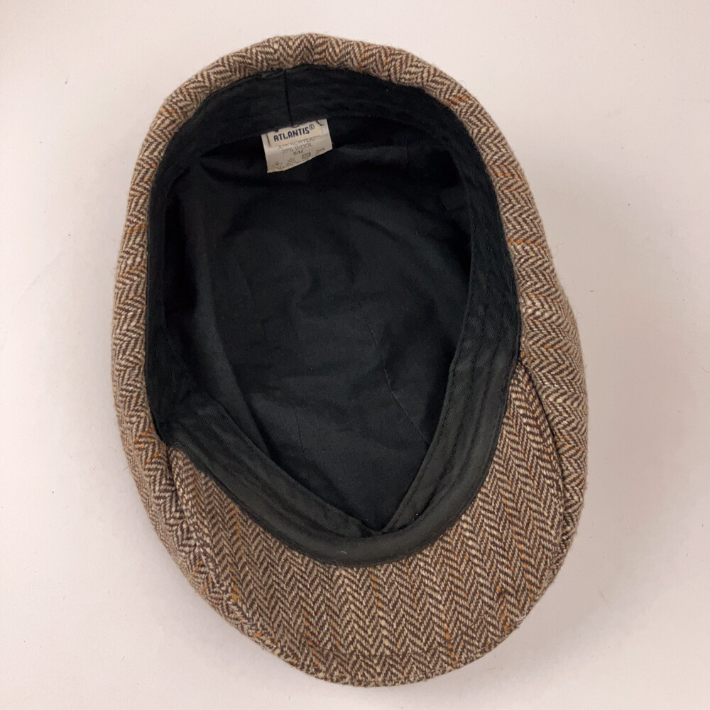 Atlantis Herringbone Pattern Browns Cab Hat Cabbi… - image 5