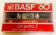 BASF LH Extra I 60 Vintage Stereo Cassette Tape New Blank Sealed 