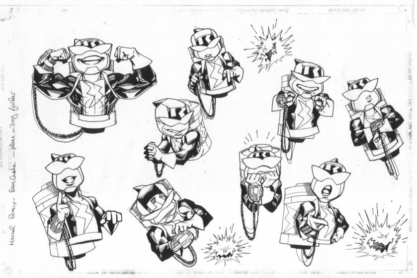 Ram Cache Model Sheet 2 art by J.J. Kirby Comic Art