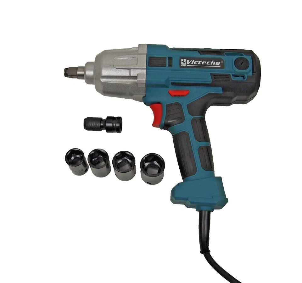 1/2" Dr. Electric Impact Wrench Corded Sockets 850w 7A Carry Case VP11801A - Image 2 of 4