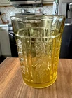 Federal Glass SHARON "Cabbage Rose" Amber Thick Flat Water Tumbler