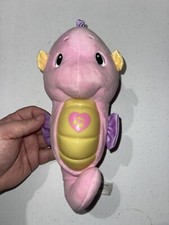 Fisher Price Soothe and Glow Seahorse Pink Music Light Up 10" Stuffed Animal Toy