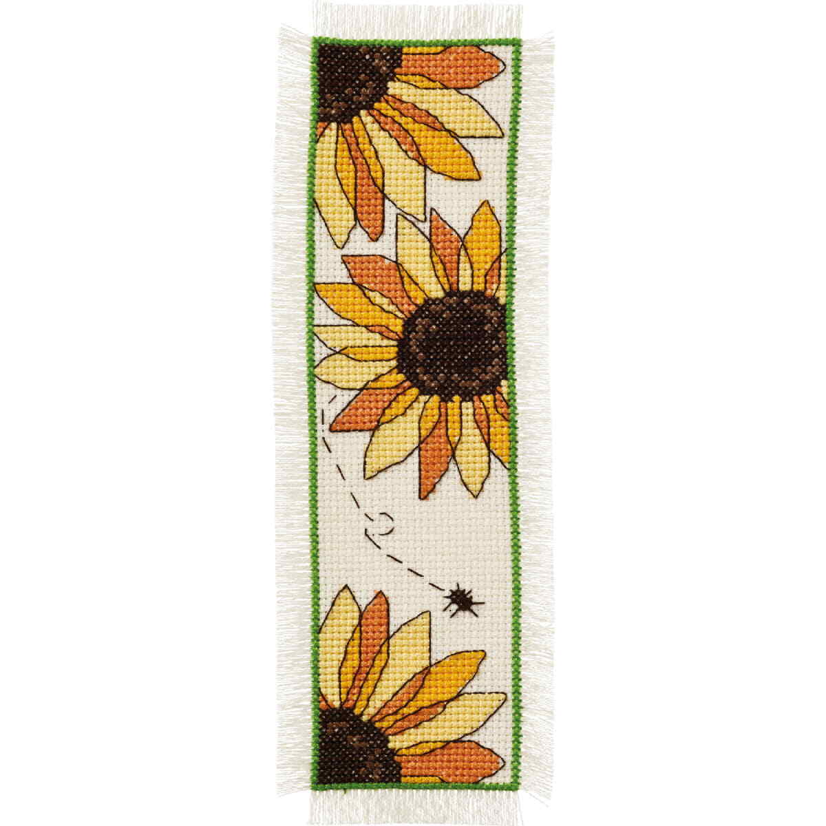 Permin counted cross stitch kit bookmark ""Sunflowers"", 7x22cm, DIY