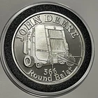 John Deere 566 Round Baler Rare Collector Coin 1 Troy Oz .999 Fine Silver￼ Medal