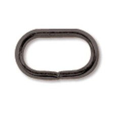 144 Black Oxide 5x8mm Flat Oval 20 Gauge Open Jump Rings 