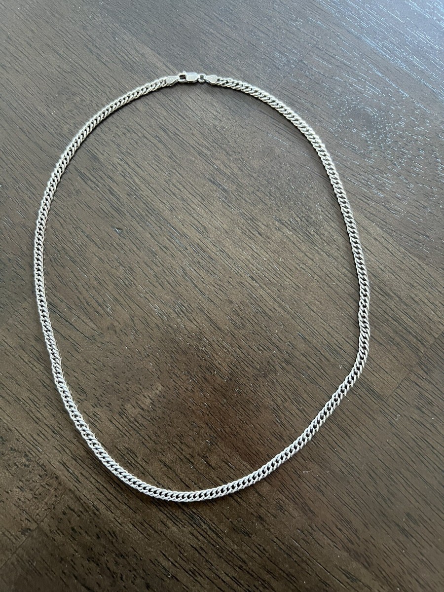 NKlaus 50cm Chaîne d'ancre diamantée en argent sterling 925 Collier