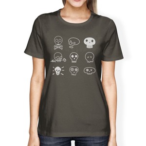 Skulls-Womens-Dark-Grey-Shirt