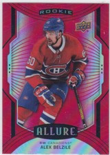 20/21 ALLURE..ALEX BELZILE..RED RAINBOW..SP..ROOKIE..CARD # 120..CANADIENS