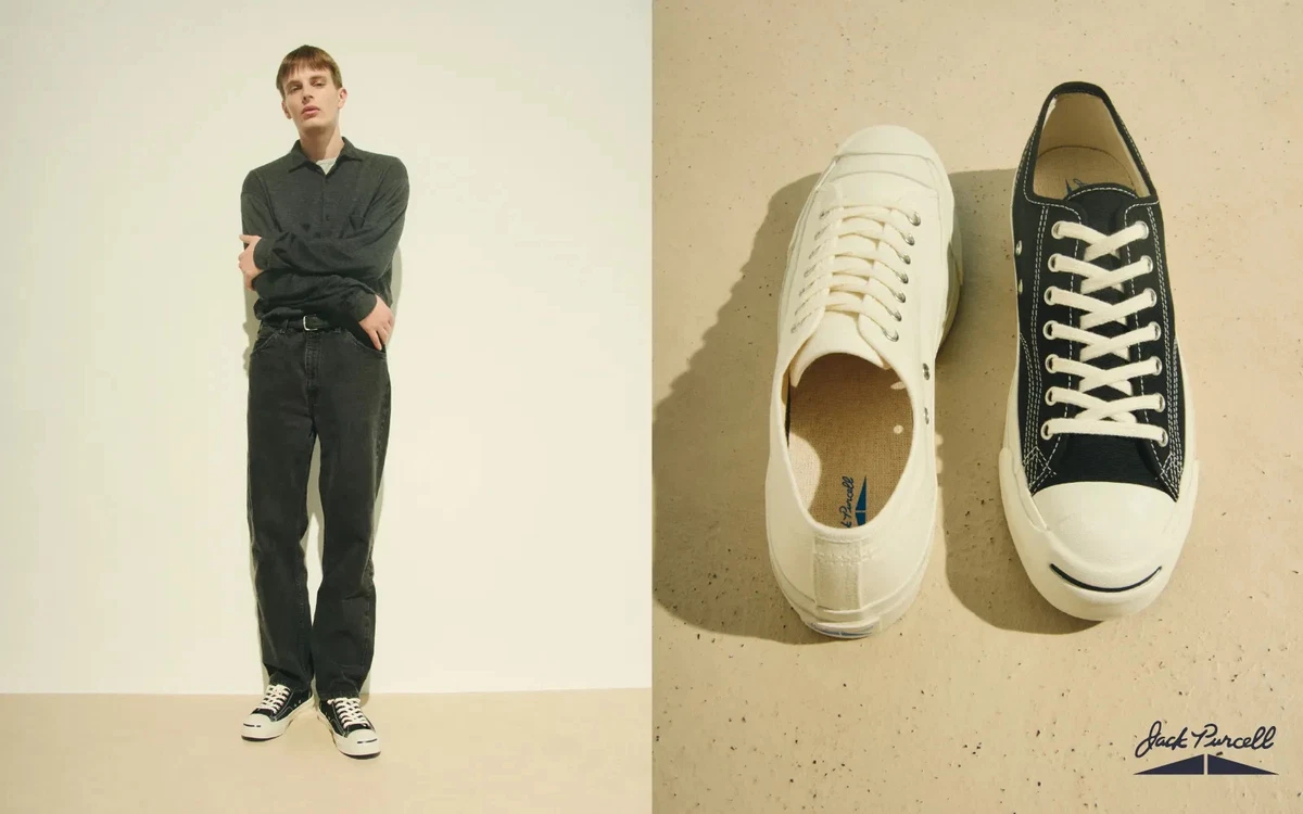 Converse Jack Purcell CL 33301510-1513 Canvas weiß schwarz grün lila aus Japan