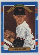 1991 Donruss Diamond Kings Gregg Olson (No Yellow Lines Left Border) #23 1mg2