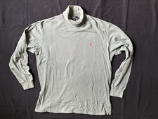 Polo Ralph Lauren Long Sleeve Shirt Mens XL Green Vintage Turtleneck Made In USA