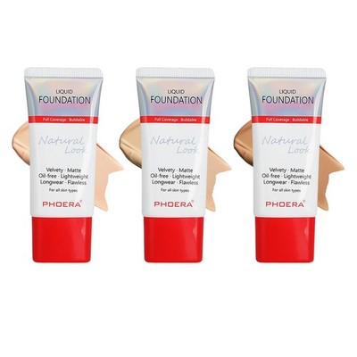 PHOERA Liquid Foundation Full Coverage Velvety Matte Flawless Lasting 30ml