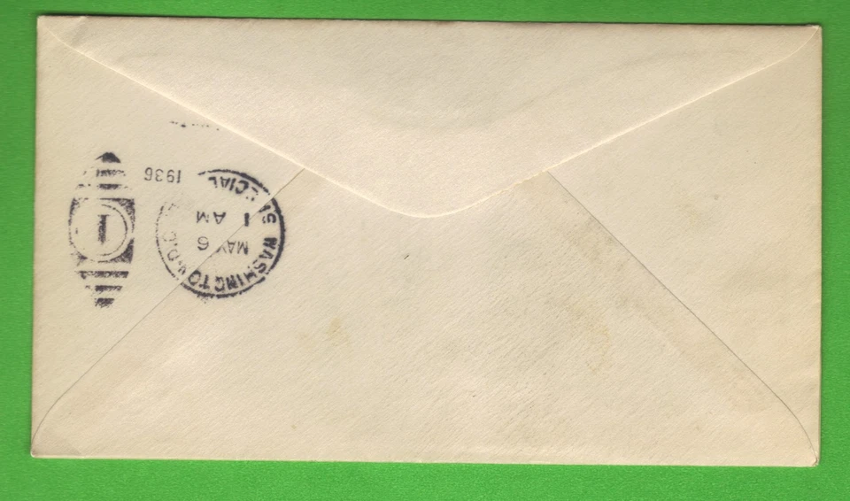 1936 FDC Scott #777 3c Stamp Plate Block to Geomagnetist H. Freeborn Johnston - Image 2 of 3