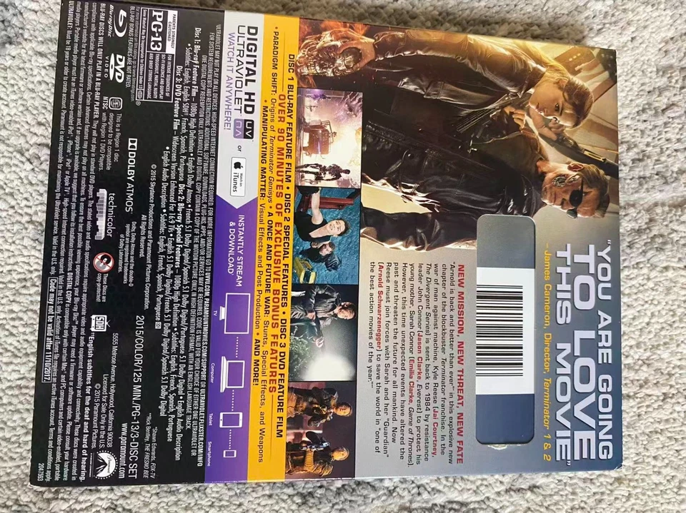 Terminator: Genisys (2015) Blu-ray + DVD + Digital HD Slipcover Edition – Arnold Foto 2 de 3