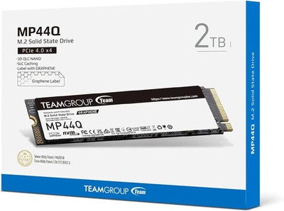 TEAMGROUP MP44Q 2TB SLC Cache Gen 4x4 M.2 2280 PCIe 4.0 w/NVMe SSD