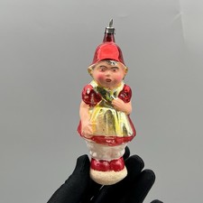 CHICA HOLANDESA TIPO II Alemania Años 50 VIDRIO SOPLADO ADORNO NAVIDAD Mica 5-5.25" EXC