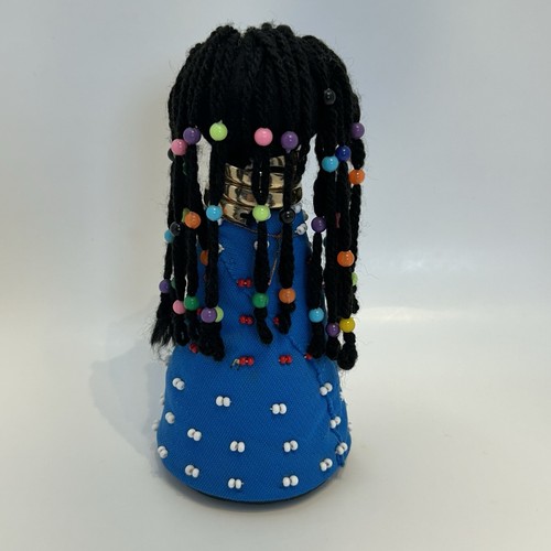 Muñeca Ndebelle Cuentas (Hermosa, Azul y Negra) Ver fotos y descripción - Imagen 3 de 7