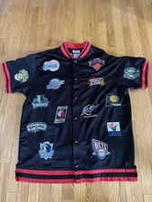 Vintage NBA Team Patch Warm Up Shirt Y2K Game Logo Patches Unique XL