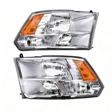 1 Pair Chrome Headlights For Dodge Ram 1500 2500 3500 2009-2018 Leftright 1 Pair Chrome Headlights For Dodge Ram 1500 2500 3500 2009-2018 Leftright