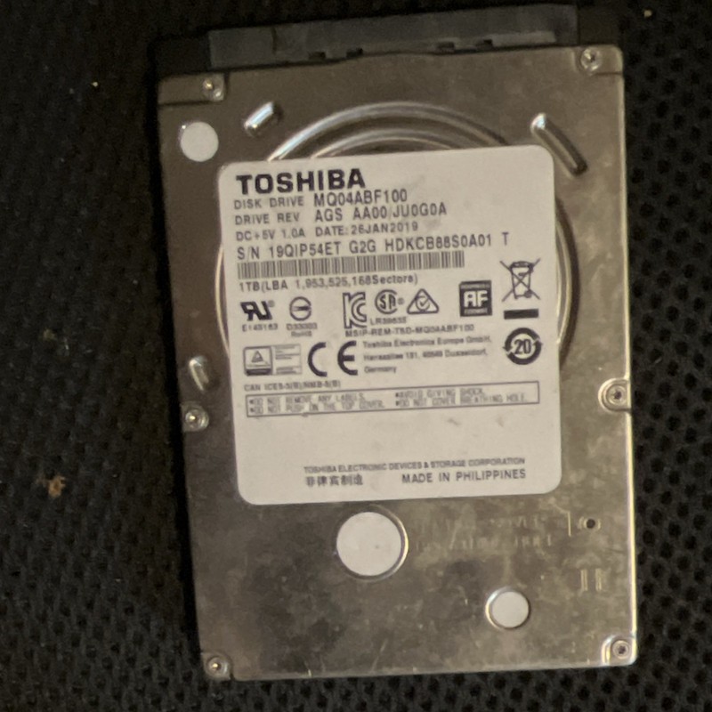 Toshiba MQ04ABF100 1TB 2.5in SATA 5400RPM 128MB Internal Laptop HDD
