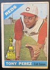 Topps 1966 All-Star Rookie Tony Perez #72 Cincinnati Reds Baseball Card. rookie card picture
