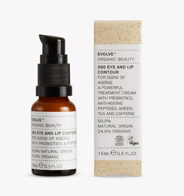 Evolve Augen + Lippen Konturcreme mit Peptiden & Probiotika 15ml Anti-Aging Behandlung