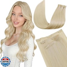 LaaVoo Seamless Clip in Hair Extensions Human Hair Blonde Seamless Human Hair...