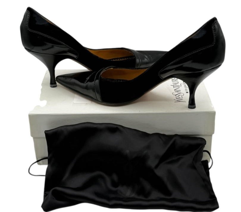 Décolleté Yves Saint Laurent in camoscio e vernice taglia 41