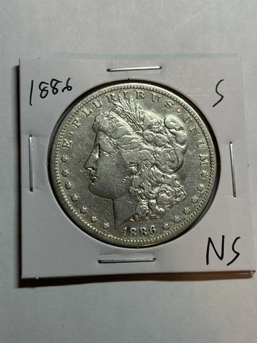 1886-S MORGAN SILVER DOLLAR VF/XF DETAILS TOUGH DATE SAN FRANCISCO MINT