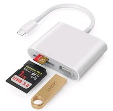 SD Card Reader, USB 3.0 Type C High Speed to SD/TF Card Adapter for iPhone...